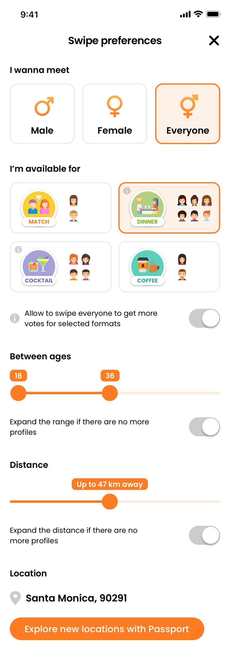 08 Swipe settings